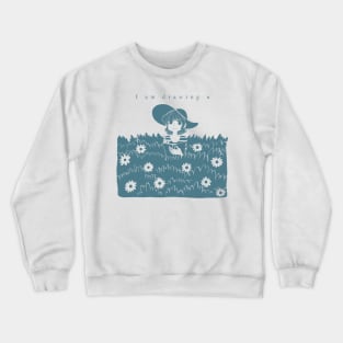 I am drawing you. Flower Field T-Shirt Crewneck Sweatshirt